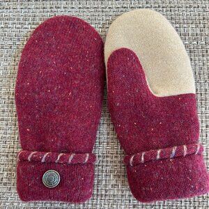 Felted Wool Mittens from Repurposed Woolrich Sweater - Cashmere Palms